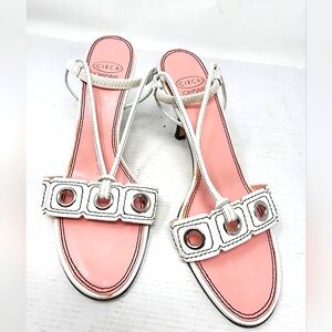 Vintage Joan & David White Women's Sandals Size 8